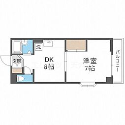 きむらマンション 1DKの間取図画像