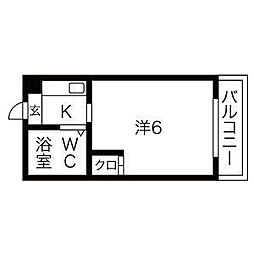 Bulkcourt ワンルームの間取図画像