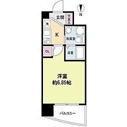 セレニテ江坂ルフレ 1Kの間取図画像