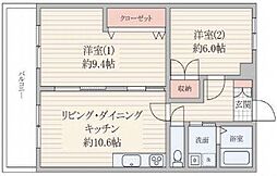 アンデュノール千里 2LDKの間取図画像