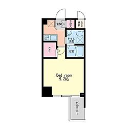 HS梅田EAST 1Kの間取図画像