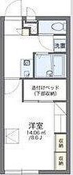 レオパレス奈佐原 1Kの間取図画像