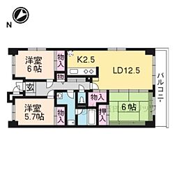 高槻パーク・レジデンス 3LDKの間取図画像
