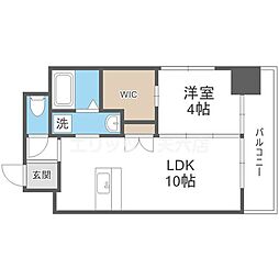 サムティ江坂ジュレーヴ 1LDKの間取図画像