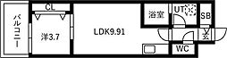 アートレジデンス梅田北I 1LDKの間取図画像