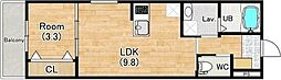 ココングランジュール吹田垂水町 1LDKの間取図画像