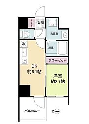 セレニテ新大阪グランデミリュー 1DKの間取図画像