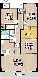 インプルーブ緑地公園 3LDKの間取図画像