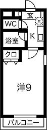 リヴェール千里 1Kの間取図画像