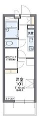 レオパレス掛休 1Kの間取図画像