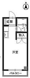 キャロル江坂 ワンルームの間取図画像