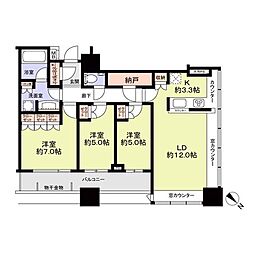 ステーションプラザタワー 3LDKの間取図画像
