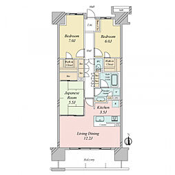 ヴェレーナ王子 3LDKの間取り
