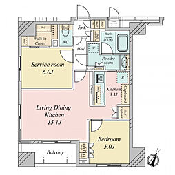 アスコットパーク日本橋小伝馬町 1SLDKの間取り