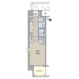JR東海道本線 笠寺駅 徒歩3分の賃貸マンション 2階1Kの間取り