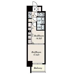 S-RESIDENCE六番町 2Kの間取図画像