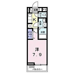 名鉄名古屋本線 本星崎駅 徒歩20分の賃貸アパート 1階1Kの間取り