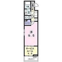 名古屋市営桜通線 御器所駅 徒歩3分の賃貸アパート 1階1DKの間取り