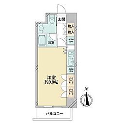 名古屋市営桜通線 桜山駅 徒歩3分の賃貸マンション 5階ワンルームの間取り