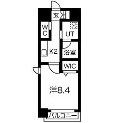 名古屋市営桜通線 桜山駅 徒歩2分の賃貸マンション 9階1Kの間取り