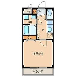 名古屋市営名港線 六番町駅 徒歩5分の賃貸アパート 1階1Kの間取り