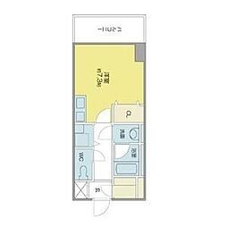 ベレーサ築地口ステーションタワー 5階ワンルームの間取り