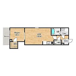 (仮称)ジーメゾン名古屋星崎エデン 1LDKの間取図画像