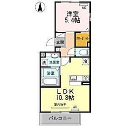 アバンサール 1LDKの間取図画像