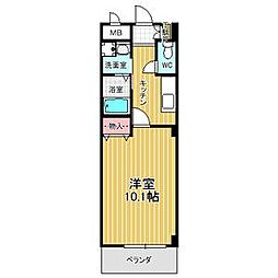 本州ビル2 1Kの間取図画像