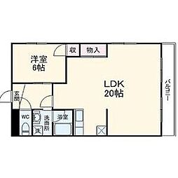 タウンBBS 1LDKの間取図画像