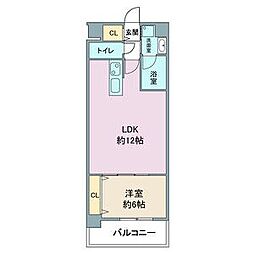 パルテンツァ2 1LDKの間取図画像