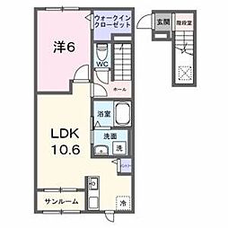 グラース　アン 2階/-