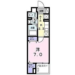 Brillante田辺通 1Kの間取図画像