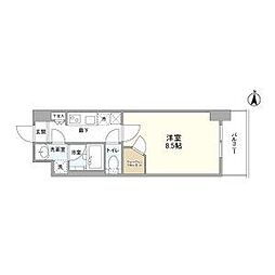 ゼスタレジデンス桜山 1Kの間取図画像