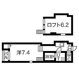 リアンハイム六番町 1SKの間取図画像