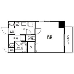 アプレシオ伝馬町 1Kの間取図画像