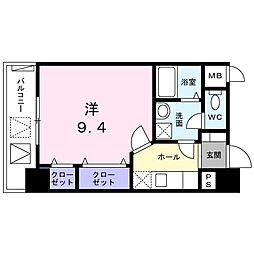 グレイスあらかわ 1Kの間取図画像