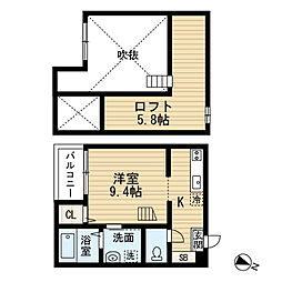 クローバー 1SKの間取図画像