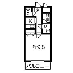 エルムアベニュー藤 1Kの間取図画像