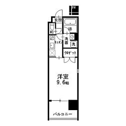 弥富通ライズ 1Kの間取図画像