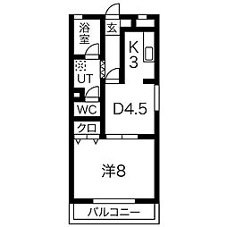メゾンルナ 1DKの間取図画像