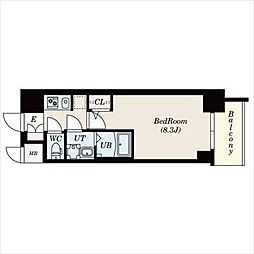 S-RESIDENCE熱田 1Kの間取図画像