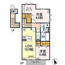 フロレゾンK&K 2階/-