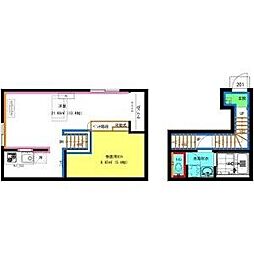 RadIAnce桜本町(レイディエンス桜本町) ワンルームの間取図画像