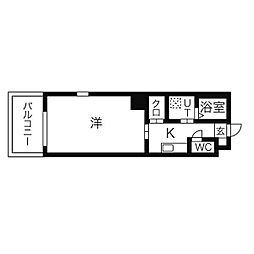 HIBINORISE 1Kの間取図画像