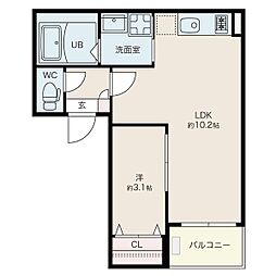 Jackmiyoshi3 1LDKの間取図画像