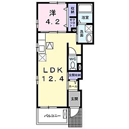 シェーネスハイム 1LDKの間取図画像
