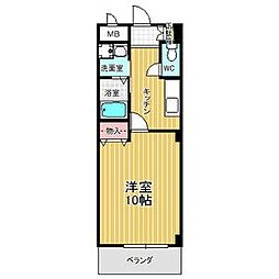 本州ビル3 1Kの間取図画像