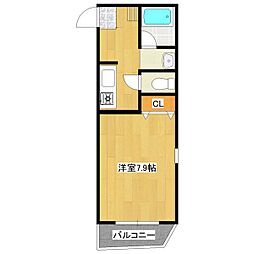 パークステイ八事 1Kの間取図画像