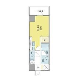 ベレーサ築地口ステーションタワー ワンルームの間取図画像